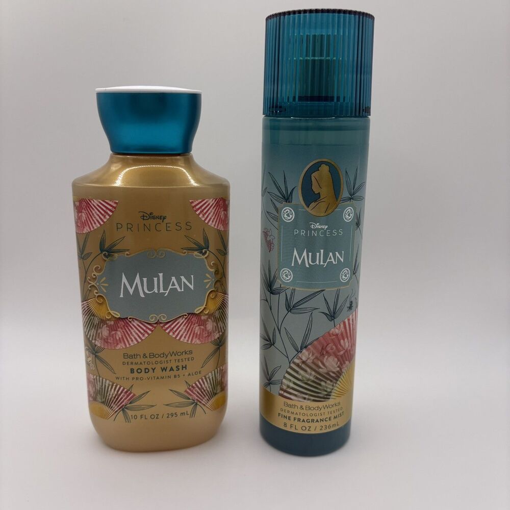 Bath & Body Works Body Wash And Fragrance Mist Set Disney Princess MULAN